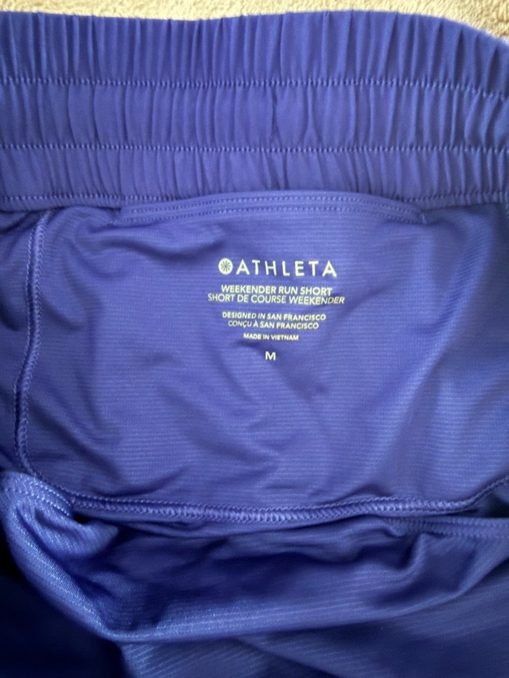 Athleta Women's Athletic Shorts - Blue and Multi-Prints - Picture 3 of 3